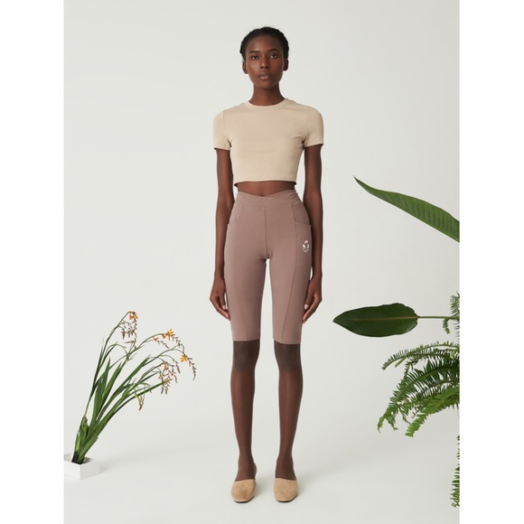 RIb Knit Crop Top in Beige - Picture 8 of 12